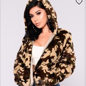 Plush camo jacket